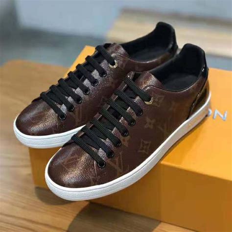 louis vuitton black and brown womens sneakers